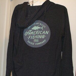 AFTCO Men's Dark Grey Hoodie - Large